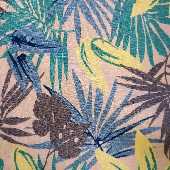 Land's End linen tropical print mid rise capris, 18W - Picture 8 of 11